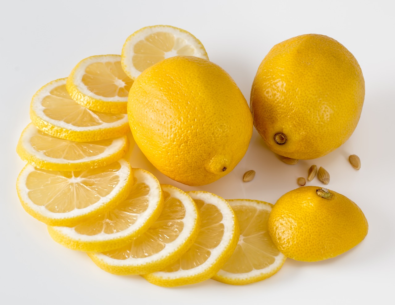 Lemons cut up to expose the pips. Illustrating the idea of keeping your customers happy by removing their lemon pips.
