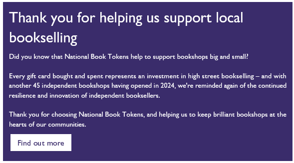 National Book Tokens email eg - sharing values - Nicky Weelen Copywriting.